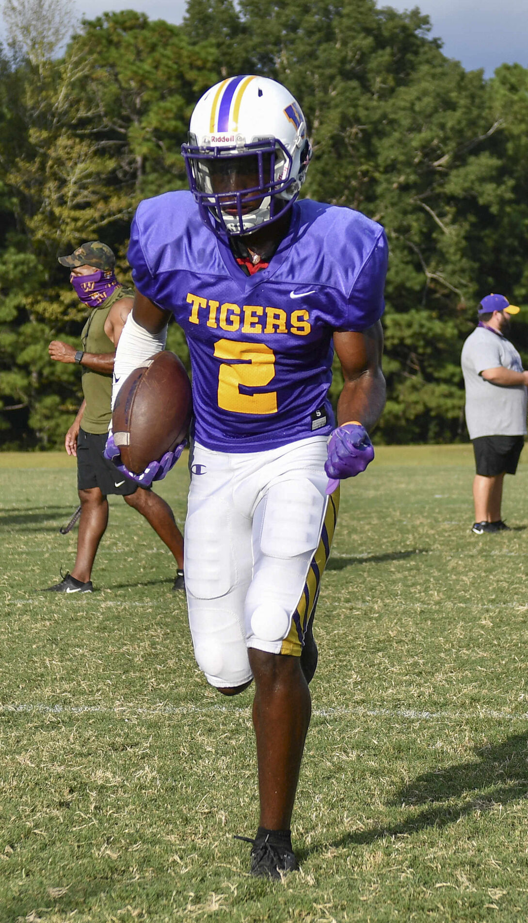 Wilson High School football practice
